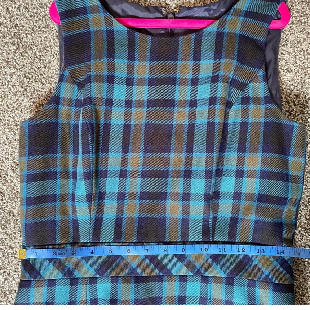 💙Tommy Hilfiger Blue and Black Plaid Mini Dress size 6 - Picture 2 of 5